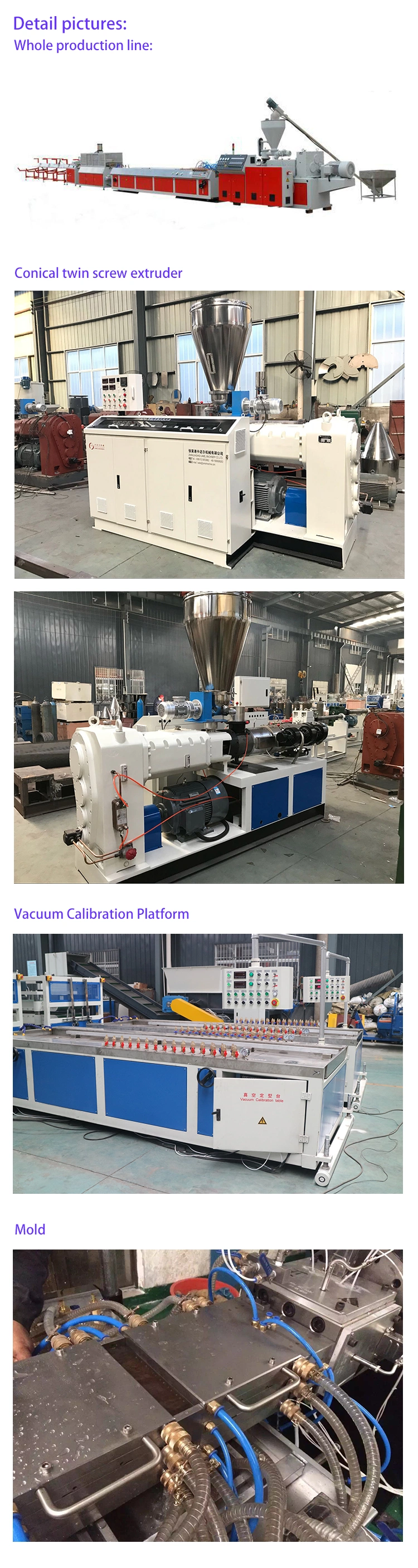 WPC Wpe Composite Panel Profile Production Machinery Factory