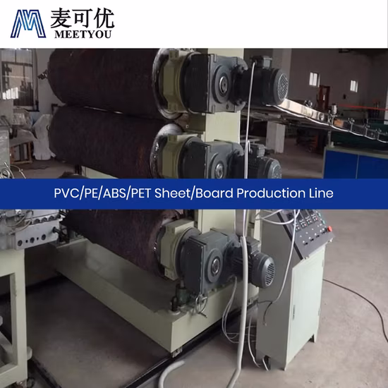 Línea de producción de láminas de tableros de PVC para mascotas Meetyou Machinery PVC PE ABS Línea de producción de láminas de plástico 48 X 96 personalizada de fábrica China Alta